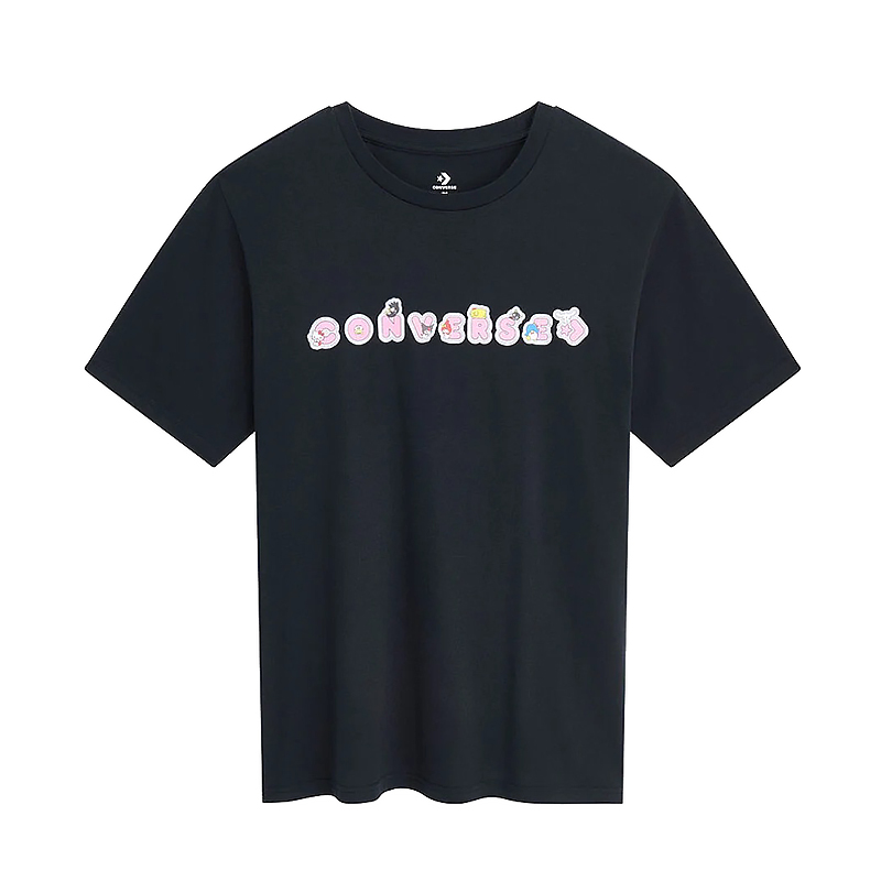 HELLO KITTY STICKER TEE/CONVERSE BLACK